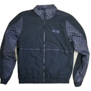New Vans BMX Remix Cropped Bomber Jacket Black Grey Coat Women's Extra Small